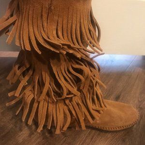 Minnetonka Suede Moccasin Boots - Size 7